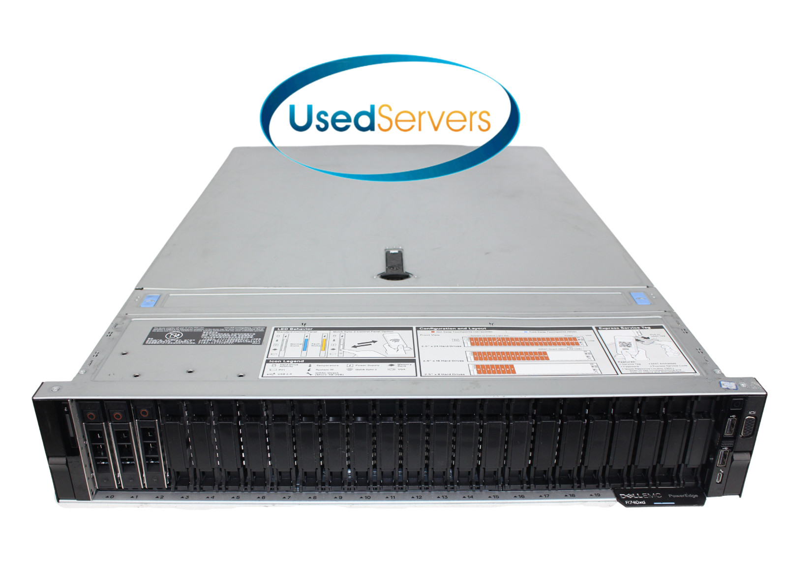 Dell R740XD 28SFF 2xGold 6130 2.1GHZ=32Cores 128GB 3×1.8TB 12G SAS 2x750W