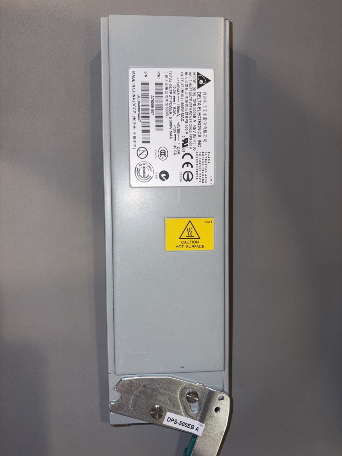 Delta Electronics DPS-500EB A 500W Server Power Supply- A76009-007