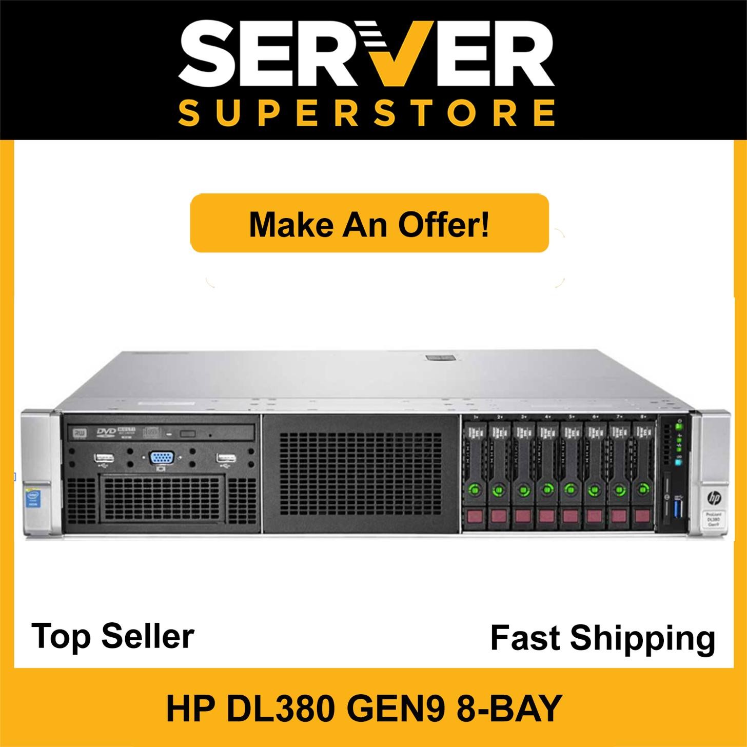 HP ProLiant DL380 G9 Server 2x E5-2697 V4 = 36 Cores P440 128GB RAM 4x 600GB SAS