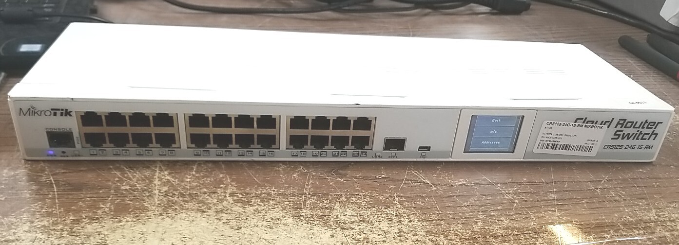 MikroTik Cloud Router Switch CRS125-24G-1S-RM Switch. *READ⬇️*