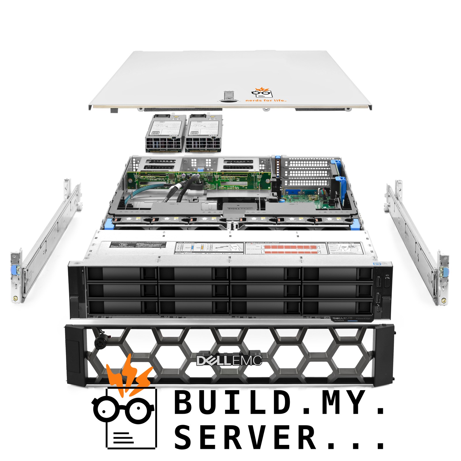 Dell PowerEdge R740xd Server 2x Silver 4114 2.20Ghz 20-Core 64GB RAM 12x Caddies