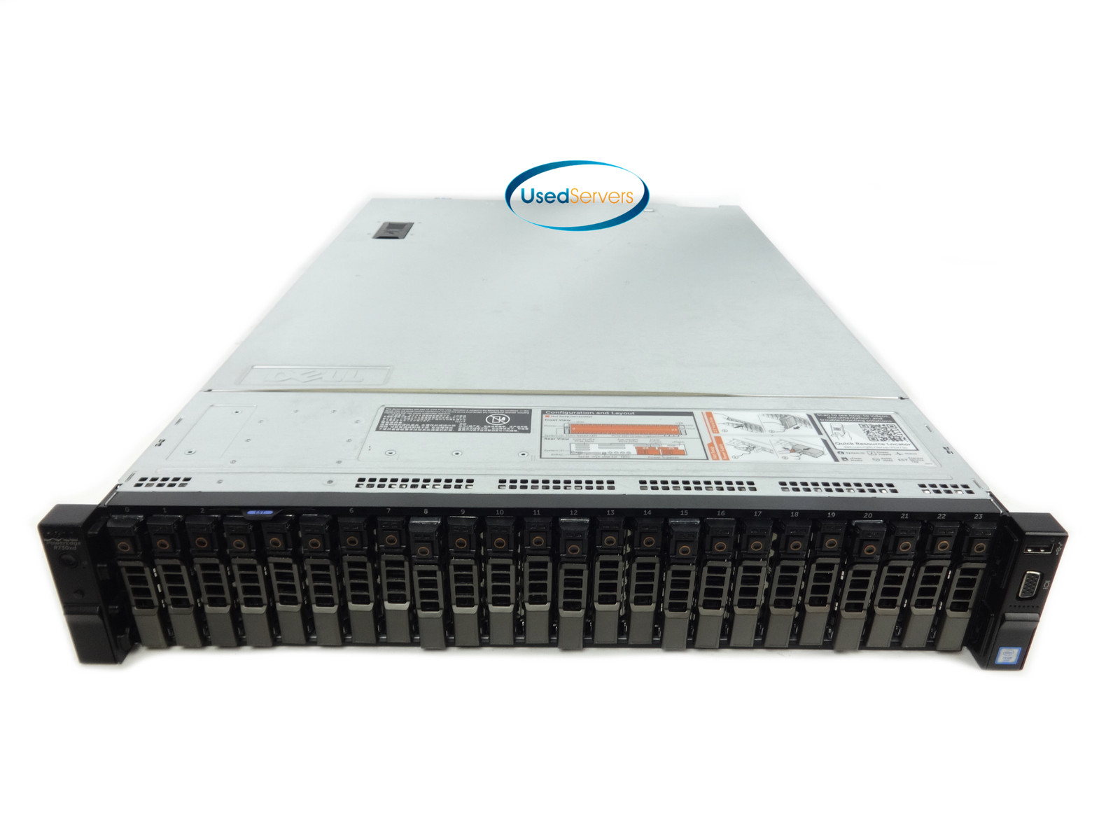 Dell R730XD 26SFF 2xE5-2640v4 2.4GHZ=20Cores 128GB 24xHD Tray 2x750W