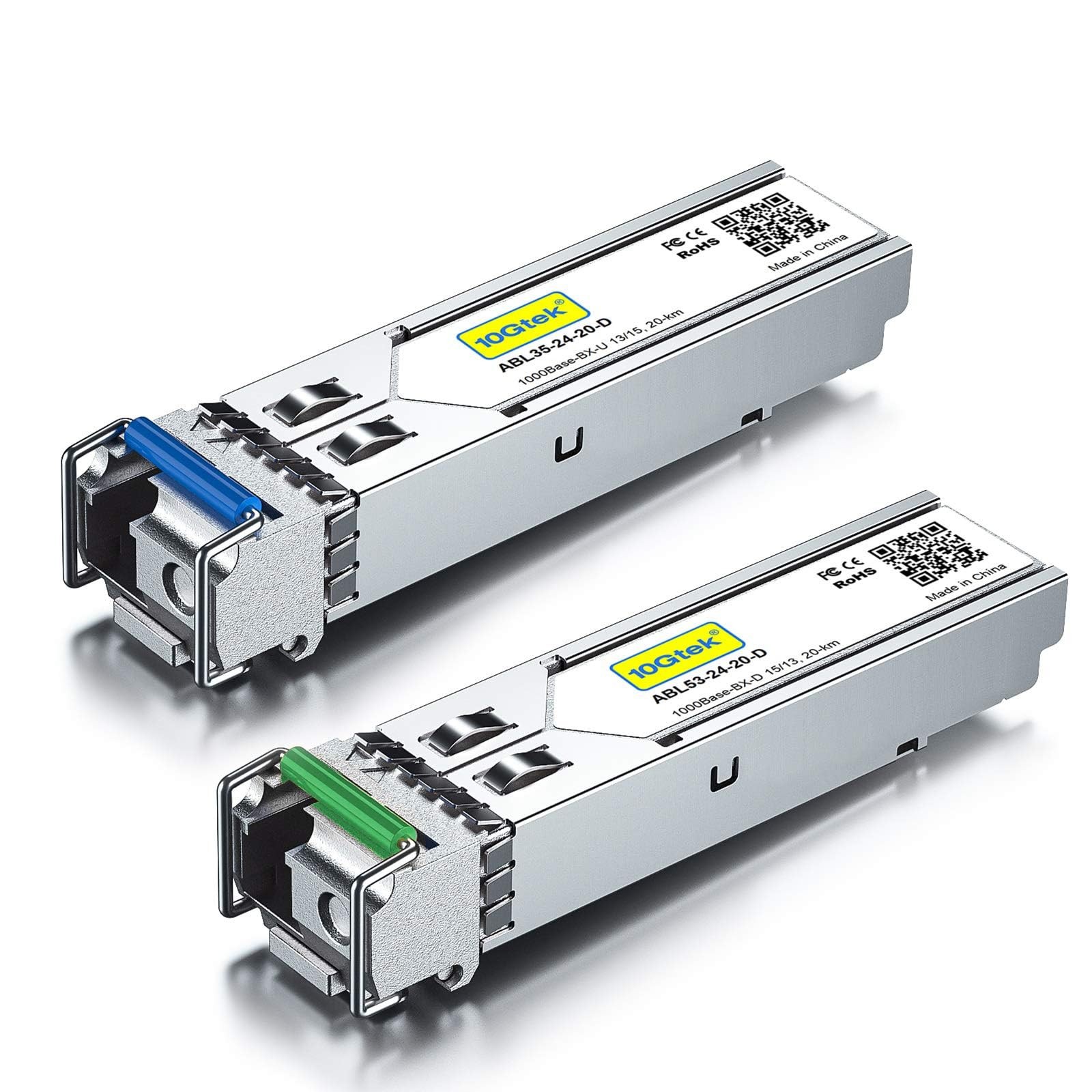 a Pair of 1.25G SFP Bidi Transceiver, 1000Base-BIDI SingleMode Simplex LC Fib…