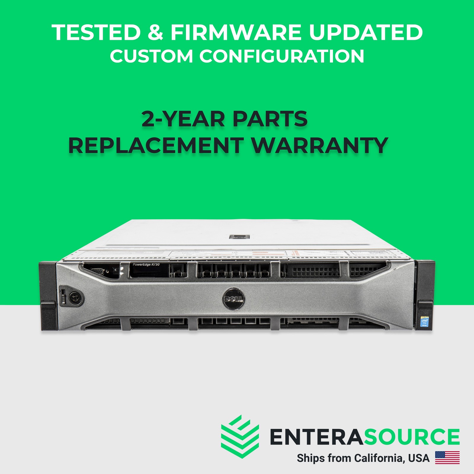 Dell PowerEdge R730 Server 8SFF – Configurable, 2x Xeon, 32GB-256GB RAM