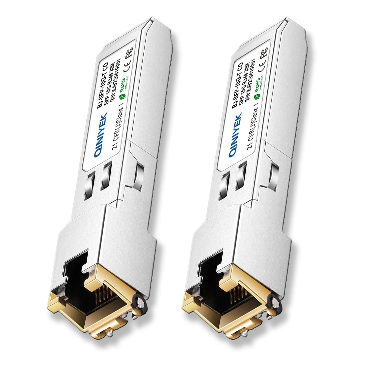 [2 Pack] 1.25/2.5/5/10G SFP+ to RJ45 Transceiver, Copper SFP+ Module, Cat.6a/…