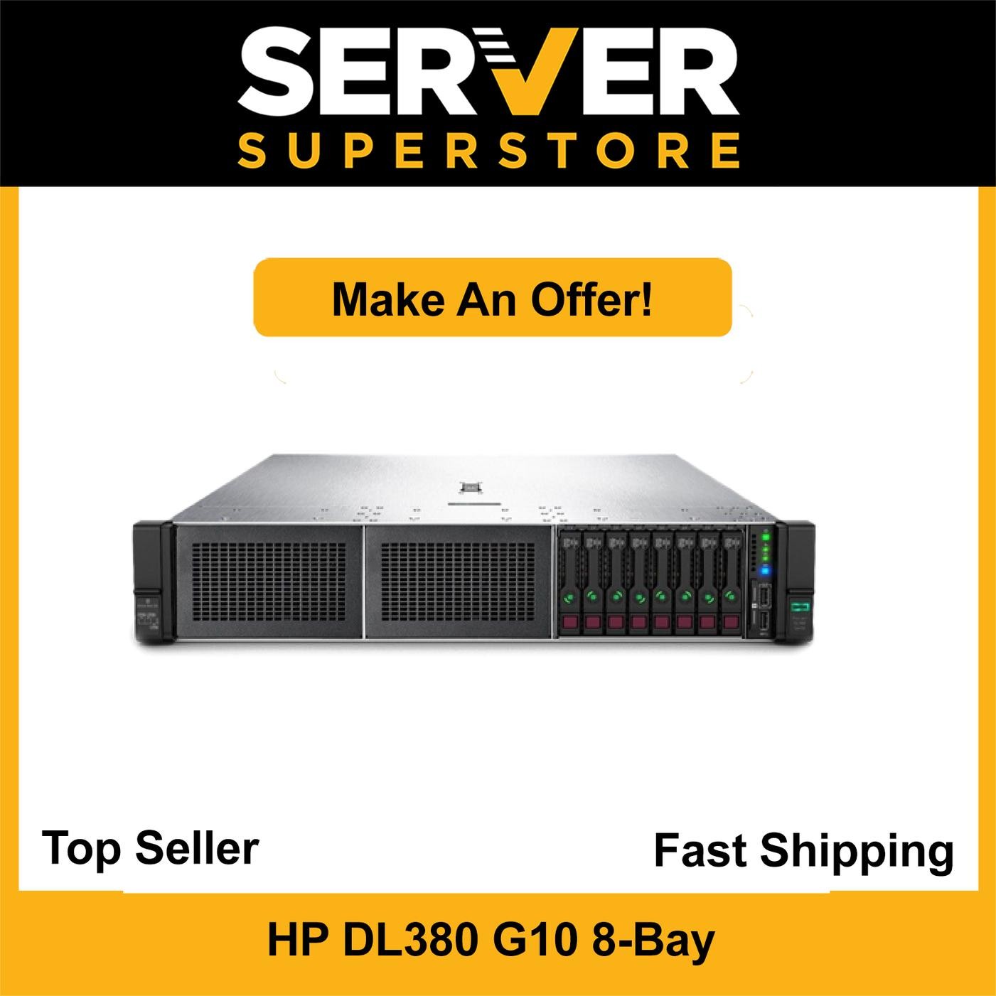 HP ProLiant DL380 G10 Server 2x Gold 6134 -3.20GHz P408i 256GB 6x 1TB SSD +rails