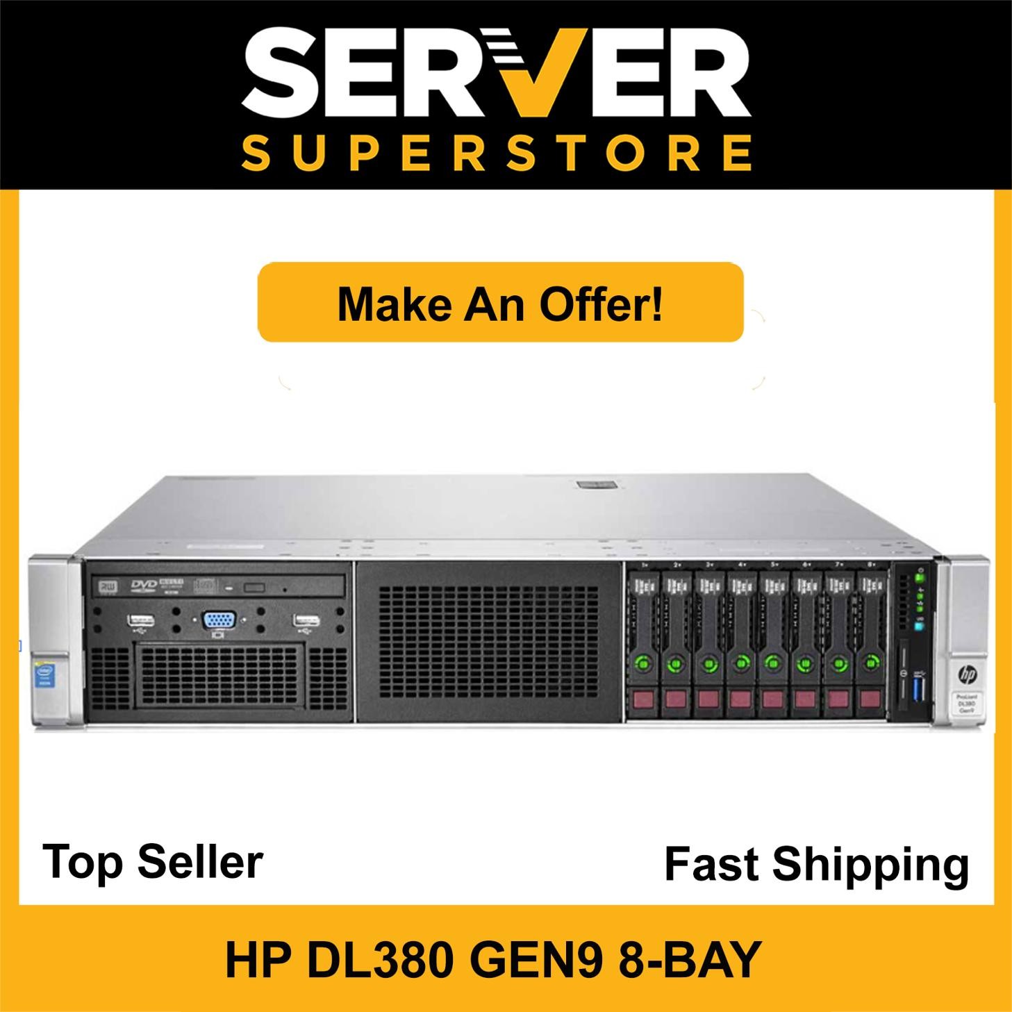 HP ProLiant DL380 G9 Server 2x E5-2650 V4-24 Cores P440ar 256GB RAM 8x 600GB SAS