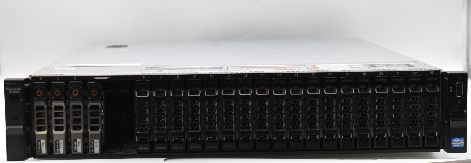 Dell POWEREDGE R720XD Server 2x E5-2630 v3 2.40GHz 128GB 2x600GB HDD PERC H200