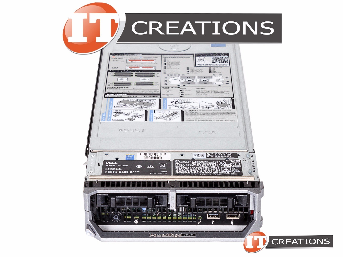 DELL POWEREDGE M630 E5-2620V3 2.4GHZ 64GB 2133MHZ LRDIMM NO HDD H330