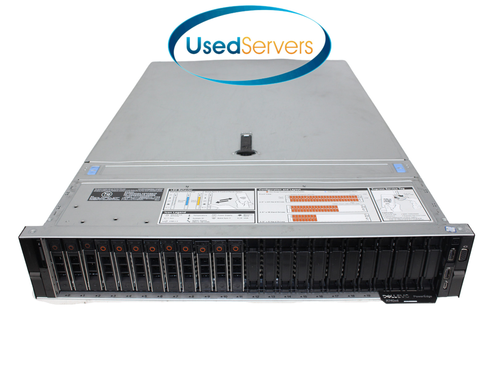 Dell R740XD 28SFF 64GB 2xGold 5122 3.6GHZ=8Cores 12×1.2TB 10K H730P