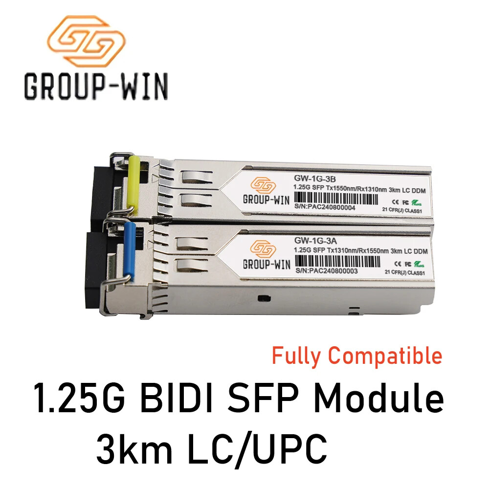 1.25G SC/LC BiDi SFP Module WDM Switch Compatible SFP Transceiver Module