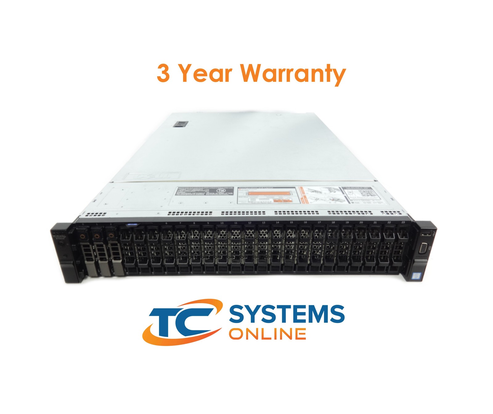 Dell R730XD 26SFF 2xE5-2660v4 2GHZ=8Cores 64GB 3×1.2TB SAS 12G H730P