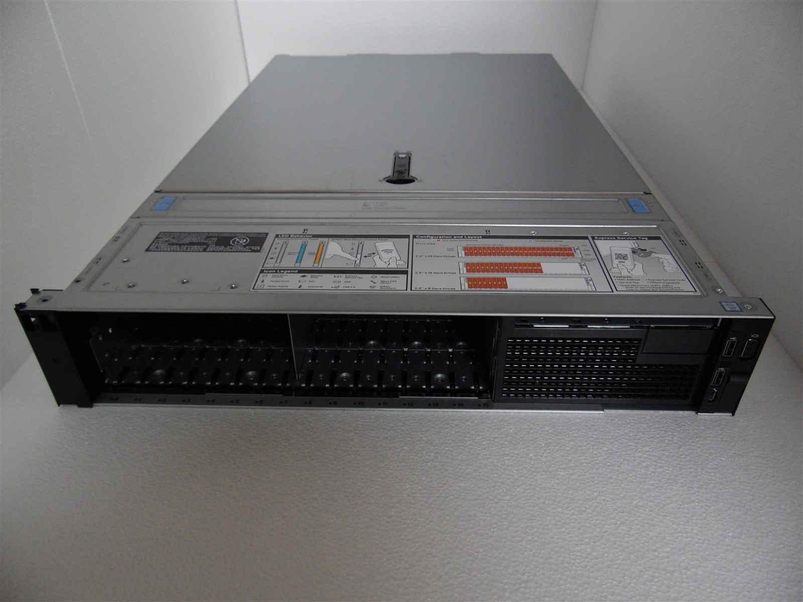 DELL EMC POWEREDGE SERVER R740 16 BAY CHASSIS WITH PARTS 129TR RWNKR 9WGTD 1HGDK