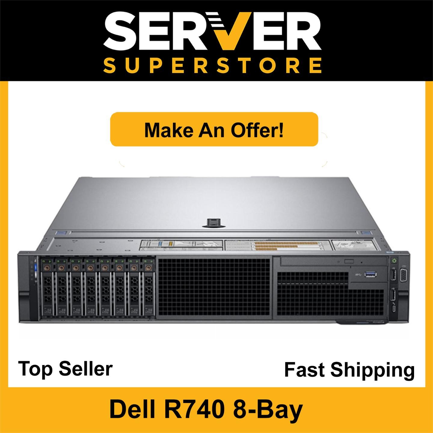 Dell PowerEdge R740 Server 2x Platinum 8180=56 Cores 32GB RAM H730P 2x 900GB SAS