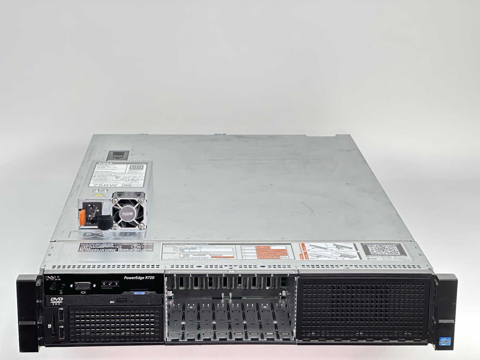 Dell R720 8x SFF Intel Xeon E5-2670 64GB No HDD PERC H710 750W PSU SAS