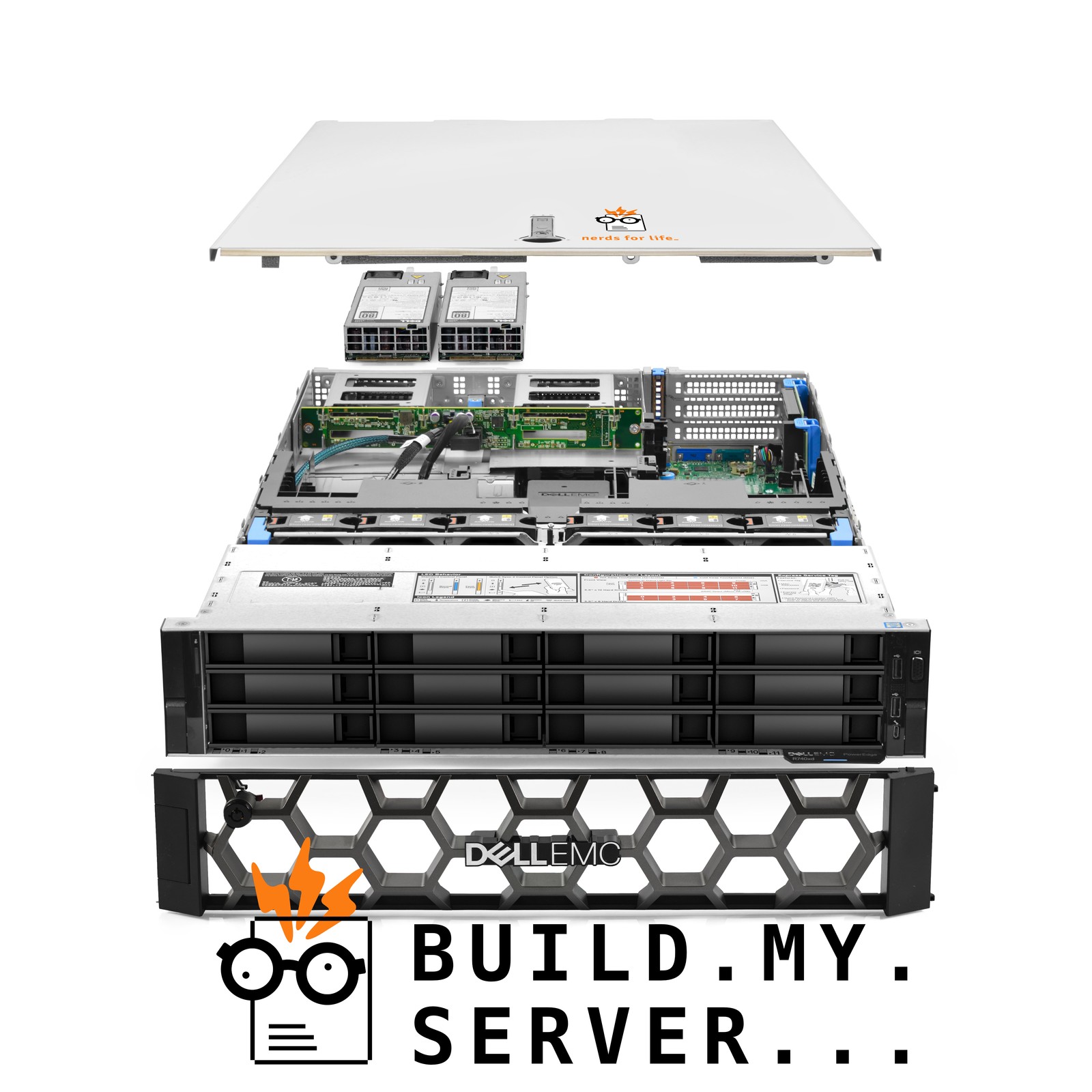 Dell PowerEdge R740xd Server 2x Silver 4112 2.60Ghz 8-Core 64GB RAM 12x Caddies