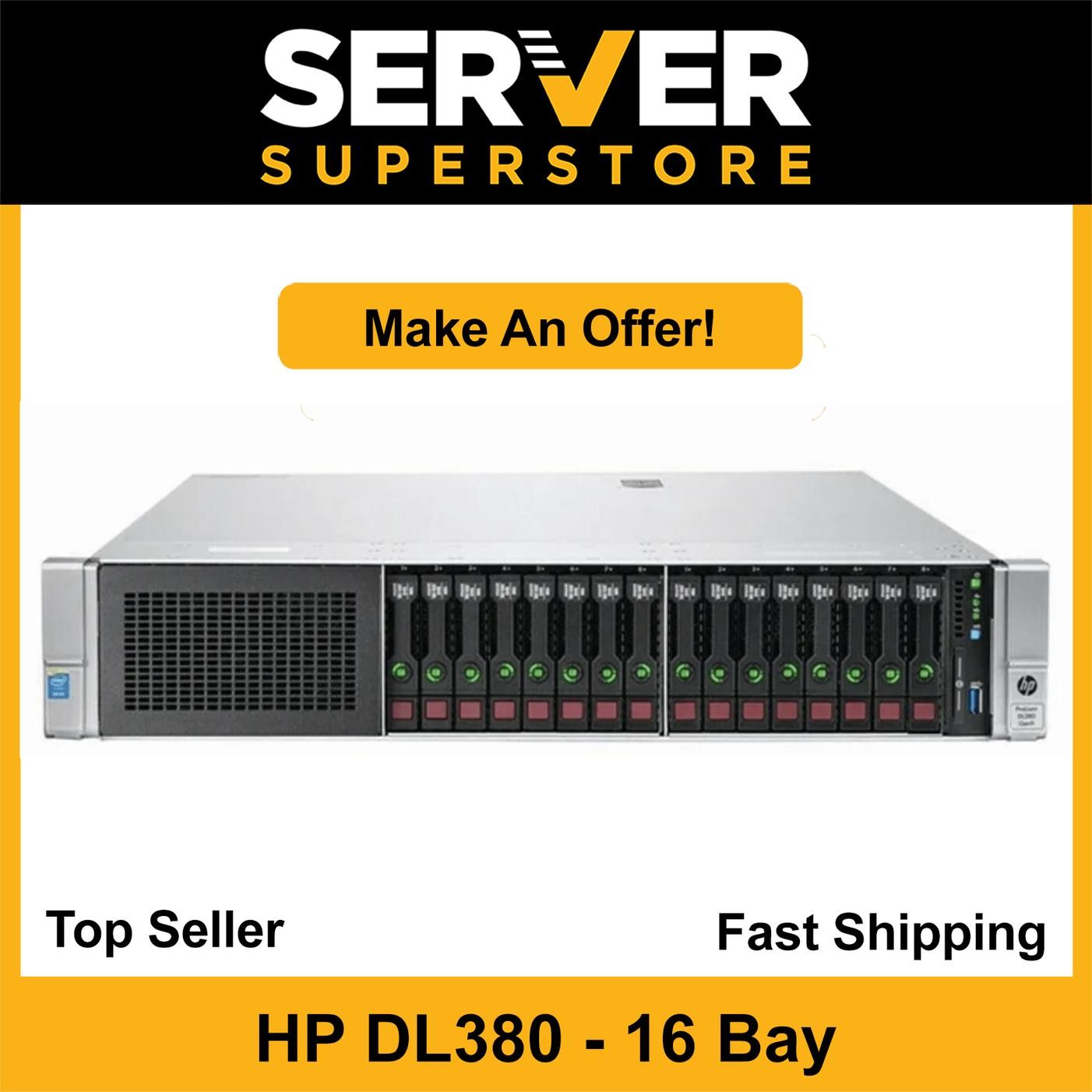 HP ProLiant DL380 G9 Server 2x E5-2650 V4=24 Cores P440ar 256GB RAM 2x 900GB SAS