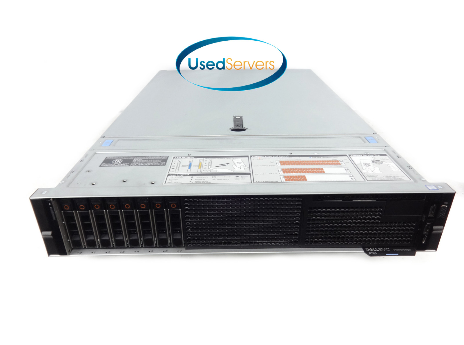 Dell R740 8SFF Server 128GB 2xGold 6130 2.1GHZ=32Cores 8xHD Tray H730P
