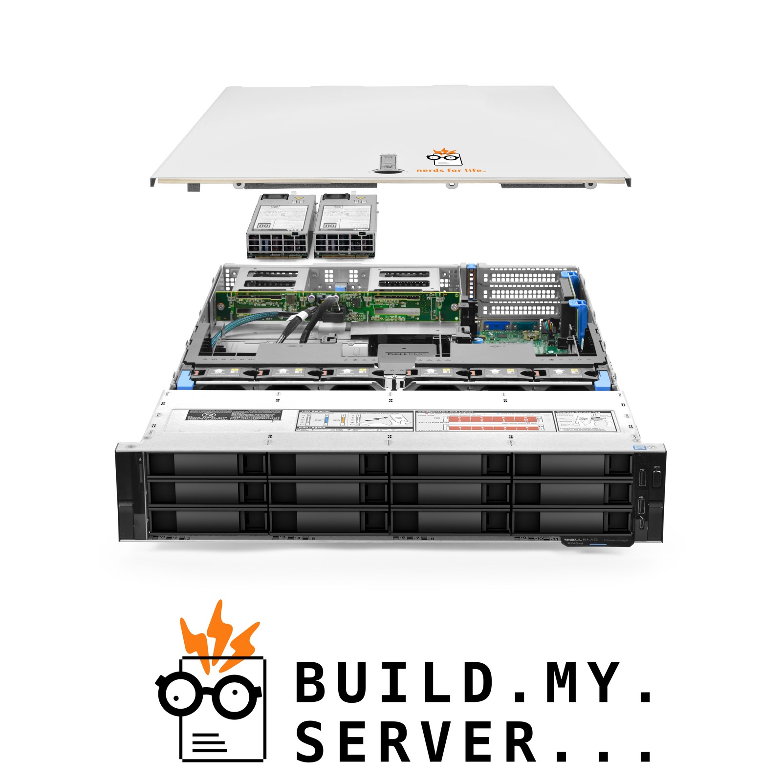 Dell PowerEdge R740xd Server 12-Bay LFF 2.10Ghz 44-Core 256GB RAM 161TB Storage