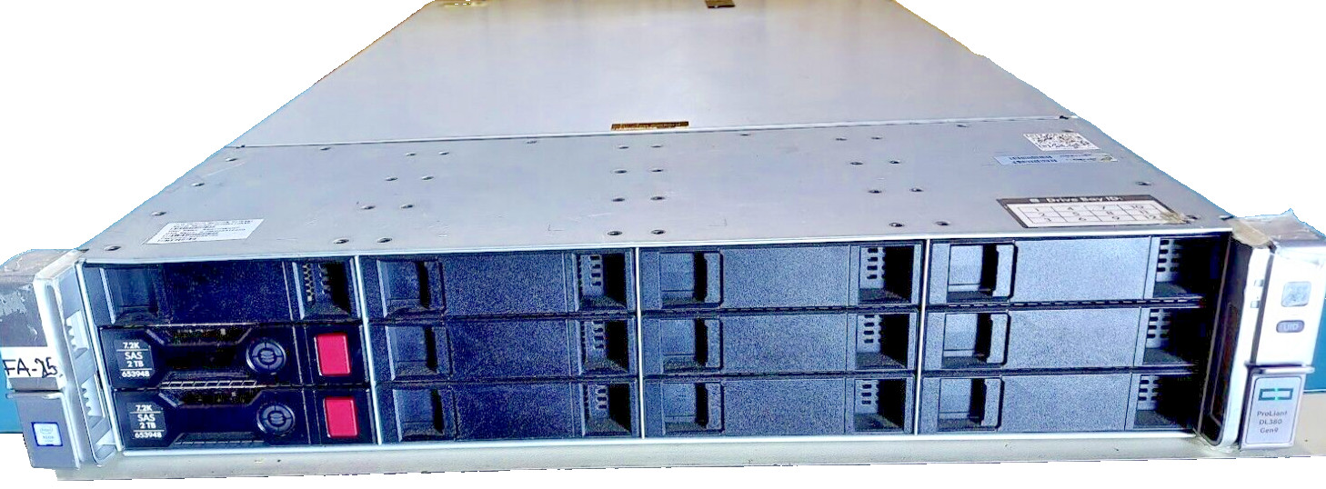 HP ProLiant DL380 Gen9 X2 Xeon CPU E5-2603V3 32GB RAM X2 HDD 8T X2 P.S 800W