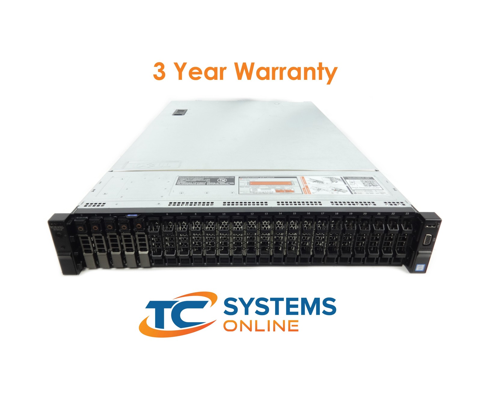 Dell R730XD 26SFF 2xE5-2650v4 2.2GHZ=24Cores 64GB 5xHD Tray H730P