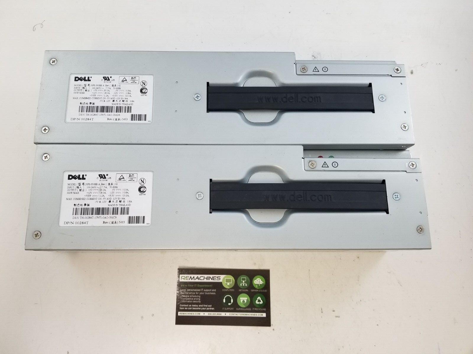 Lot of 2 Dell PowerEdge 2450 330W Server Power Supply NPS-330BB 0284T Tested
