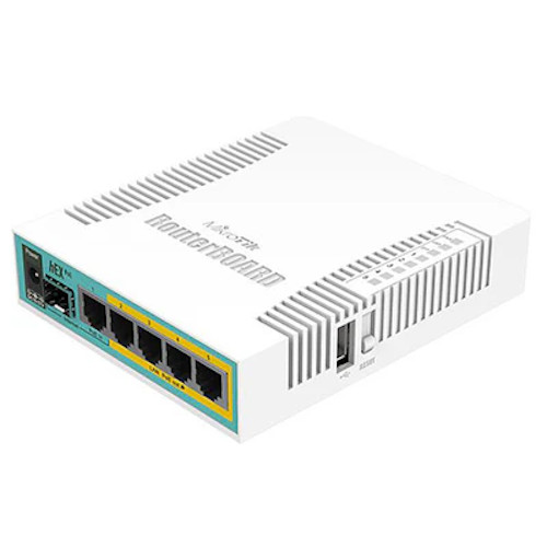 MikroTik hEX 5-port Gigabit Ethernet with PoE for 4-ports Router | RB960PGS