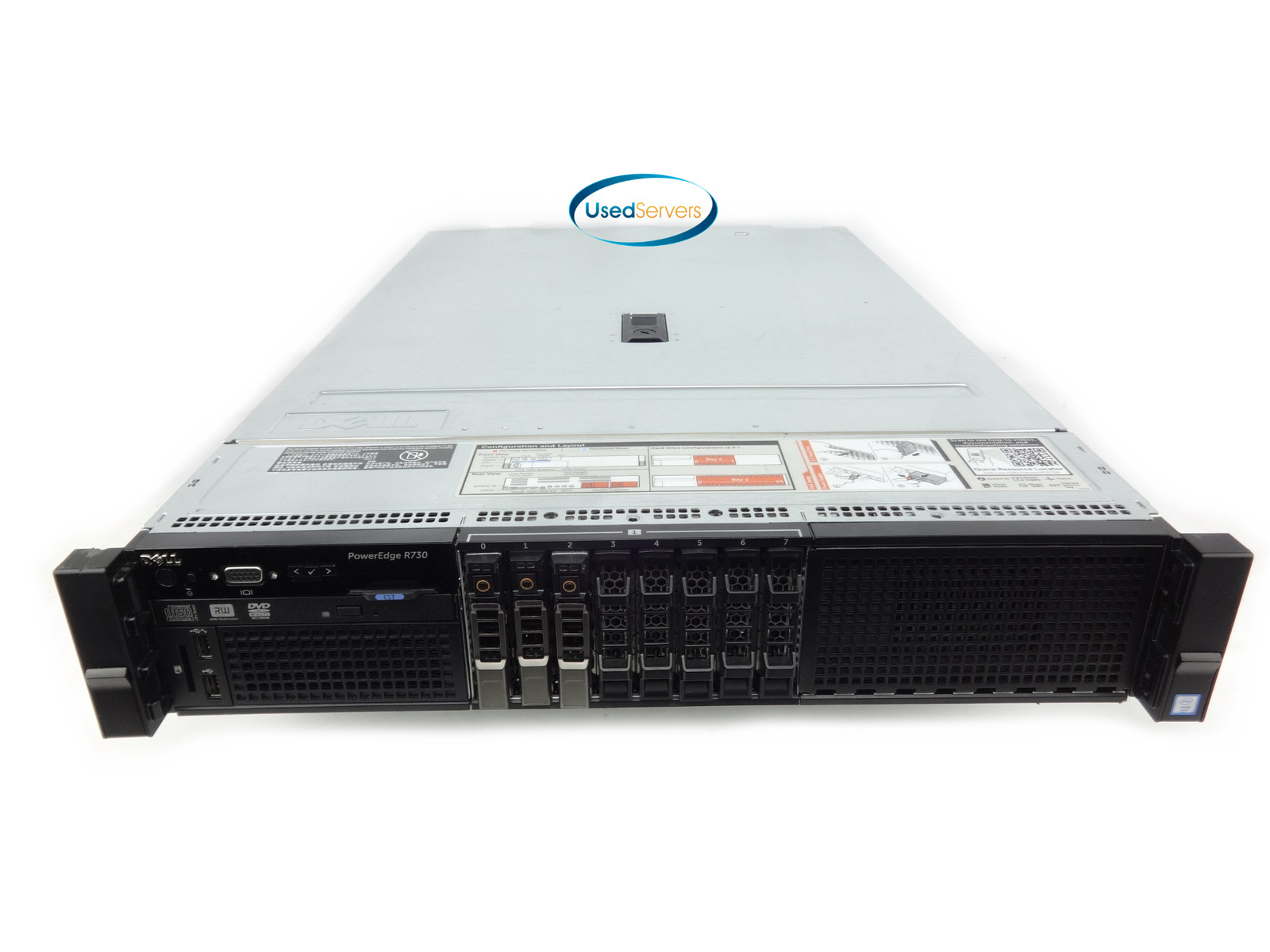 Dell R730 8SFF Server 64GB 2xE5-2660v4 2GHZ=8Cores 3xHD Tray H730