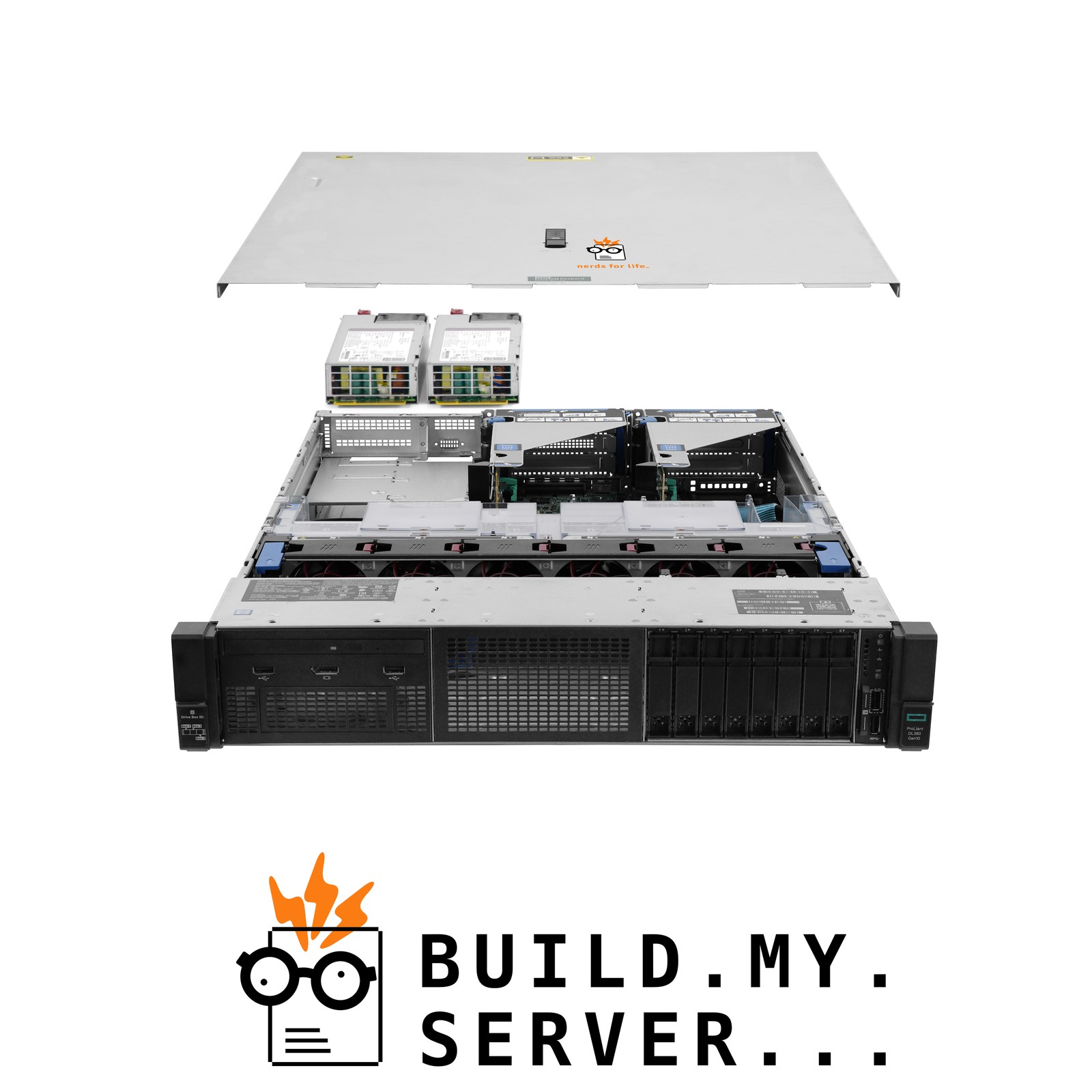 HP ProLiant DL380 G10 Server 2.20Ghz 24-Core 64GB RAM 2x 960GB SSD + 6x 2TB