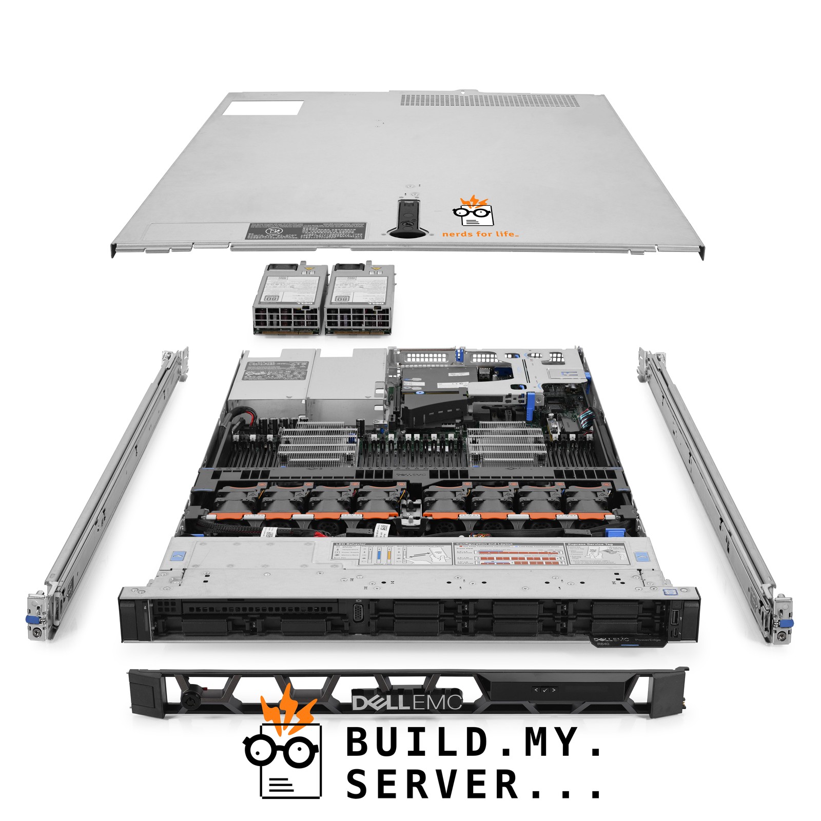 Dell PowerEdge R640 Server 2x Gold 5118 2.30Ghz 24-Core 64GB RAM 8x 1.2TB Rails