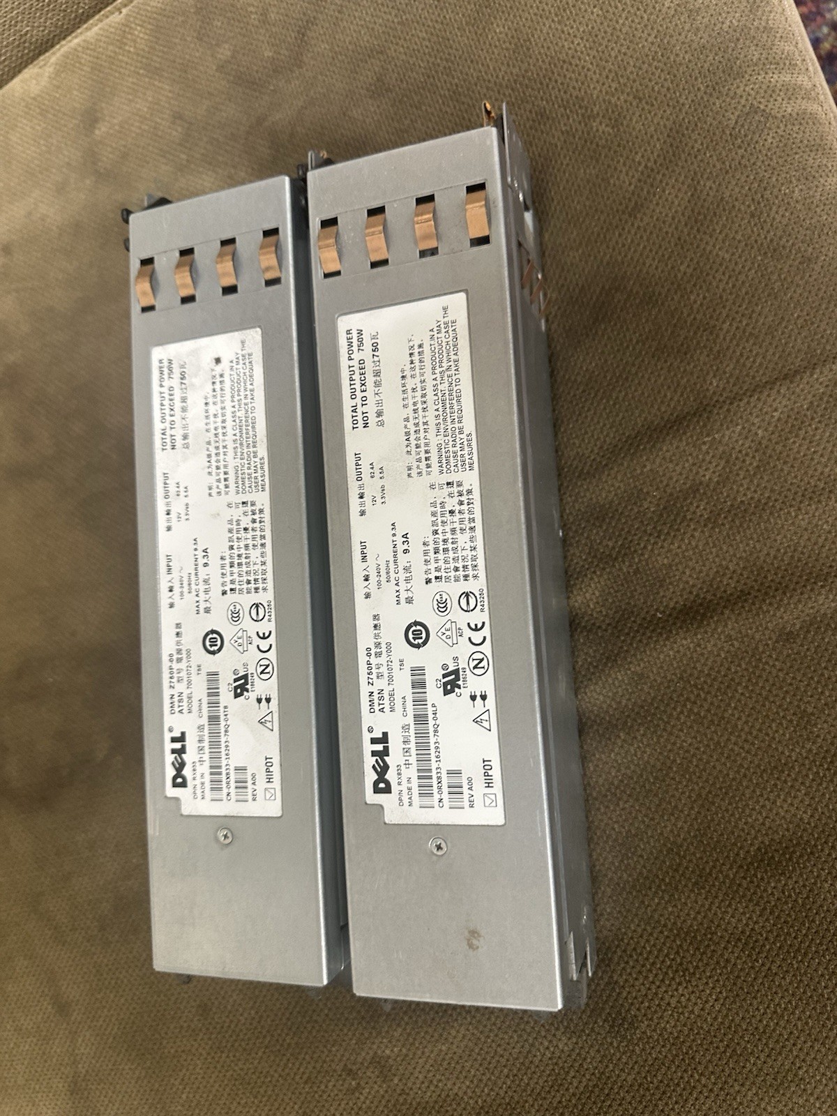 Dell Poweredge 2950 2970 750W PSU 7001072-Y000 M076R 0JX399 Z750P-00 TESTED