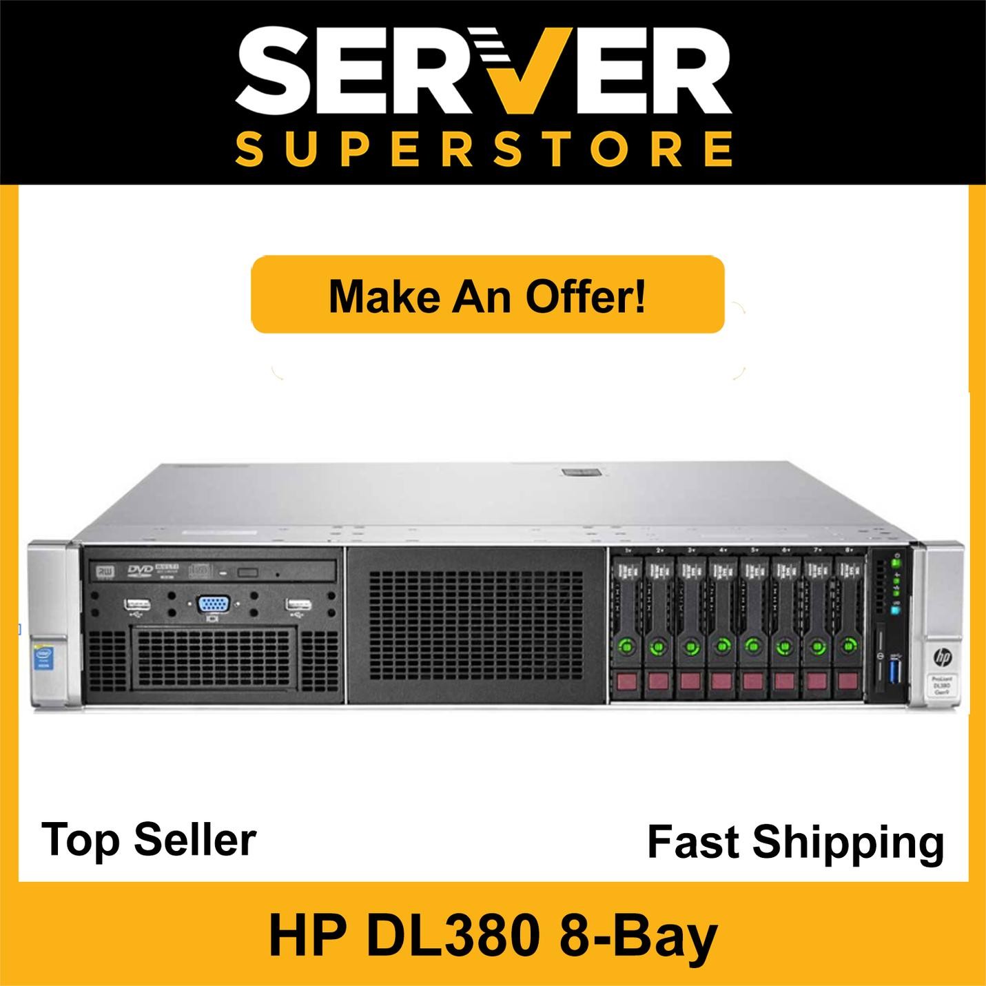 HP ProLiant DL380 G9 Server 2x E5-2660 V4-28Core P440ar 256GB 2x 1.2TB SAS rails