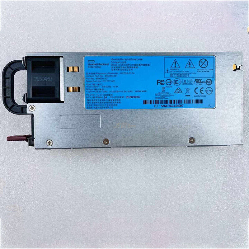 For HP/DL360 DL380G6 G7G8 511777-001  503296-B21 Server Power Supply 460W