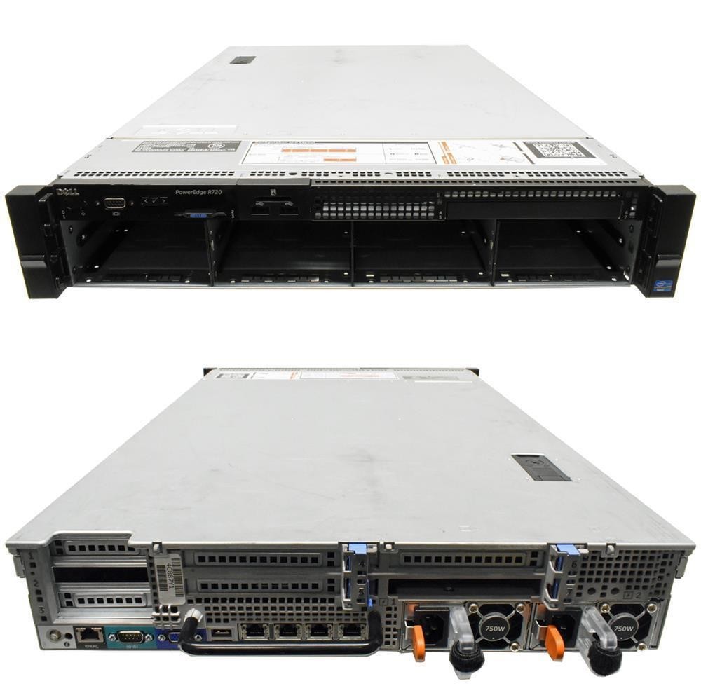 Dell PowerEdge R720 Rack Server 2x E5-2620 V2 2.1GHZ CPU 128GB RAM 8x 3.5 Bay