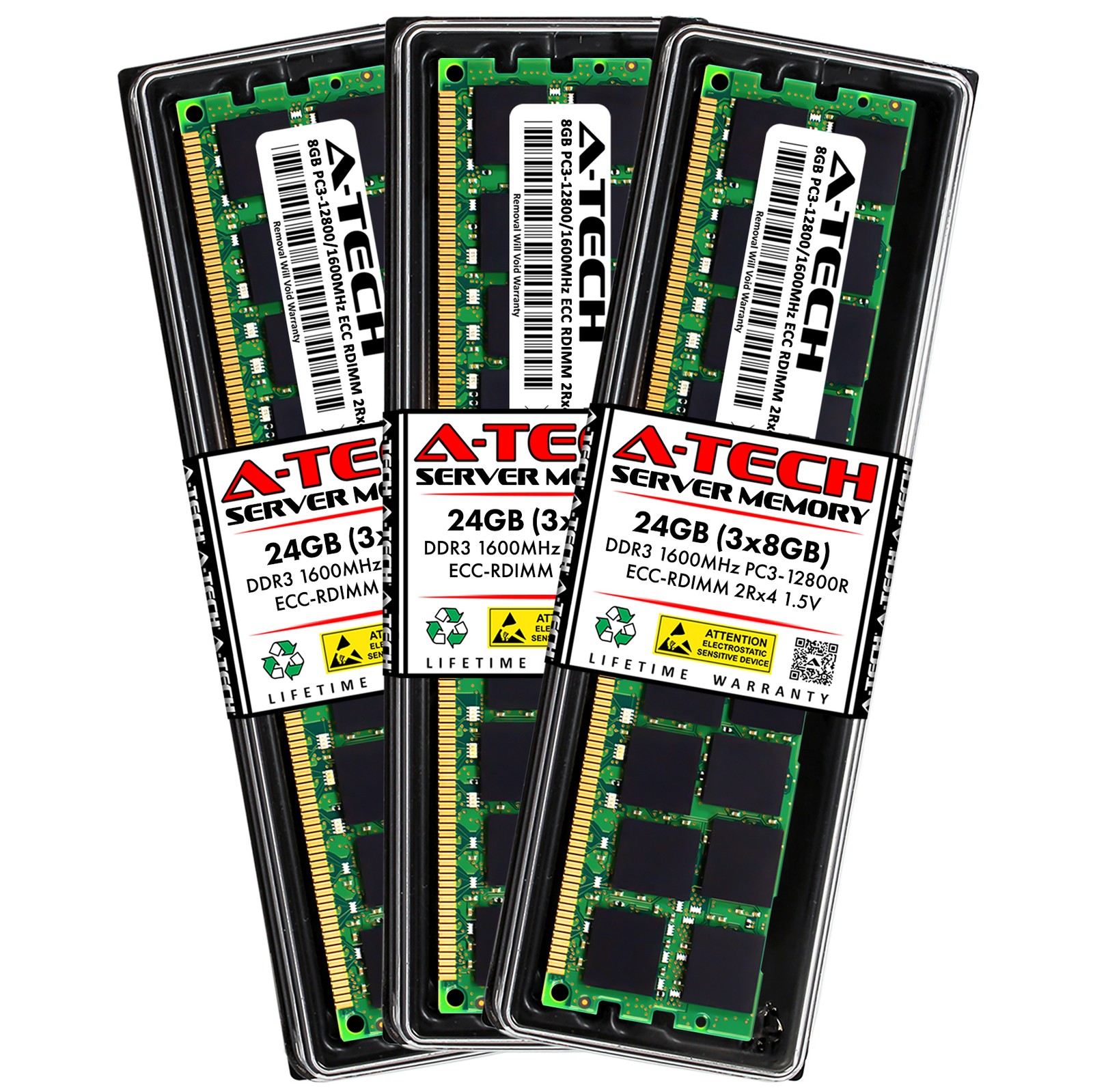 24GB 3x 8GB PC3-12800R RDIMM Dell PowerEdge C6145 R520 R620 R720 R920 Memory RAM