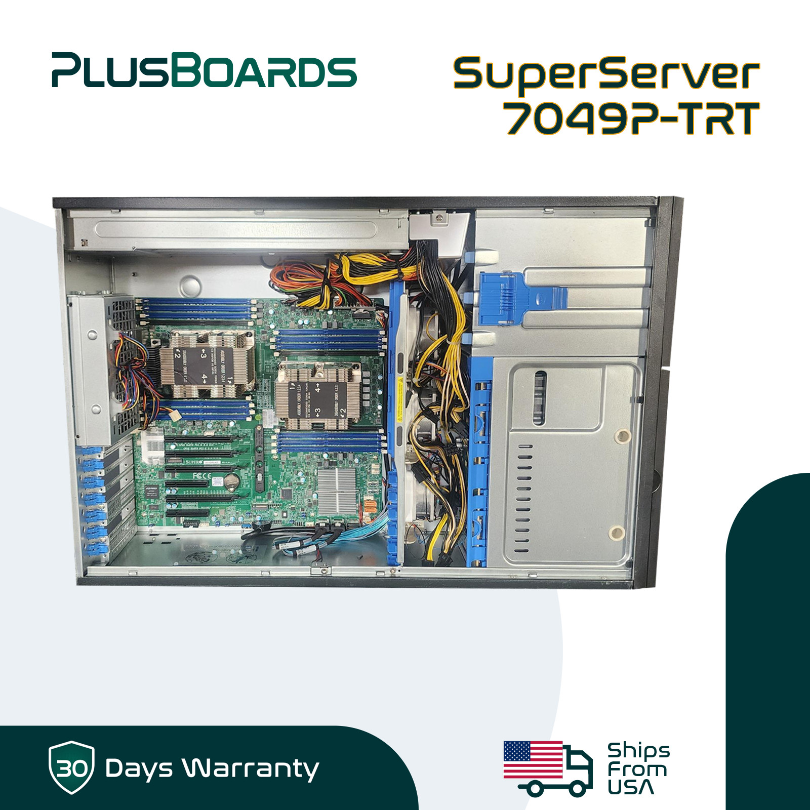 Supermicro 8-Bay Tower Server X11DPi-NT 2x Intel Gold CPU 256G DDR4 RAM Dual PSU