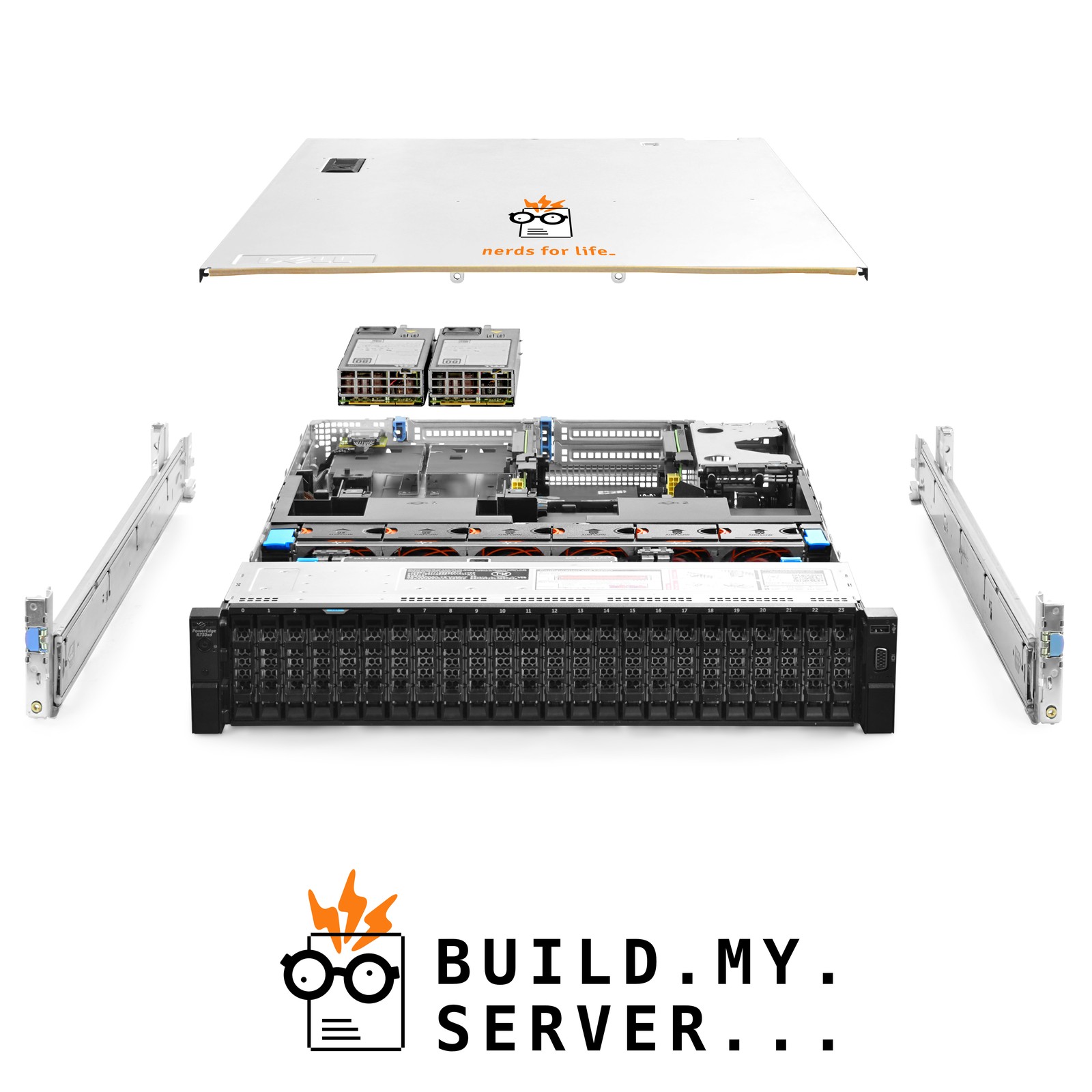 Dell PowerEdge R730xd 24-Bay Server 2x E5-2697Av4 2.6Ghz 32-Core 192GB RAM Rails