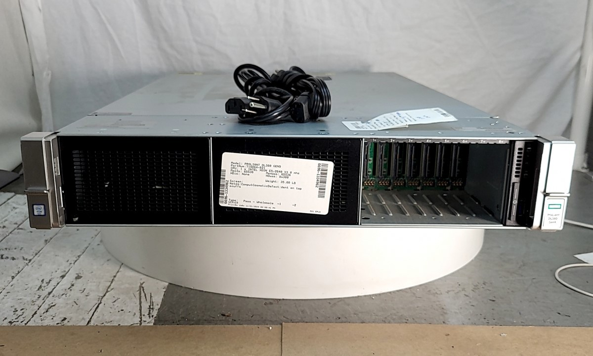 HP Proliant DL380 GEN9 719064-B21 Server INTEL XEON E5-2640 V3 64GB SEE NOTES