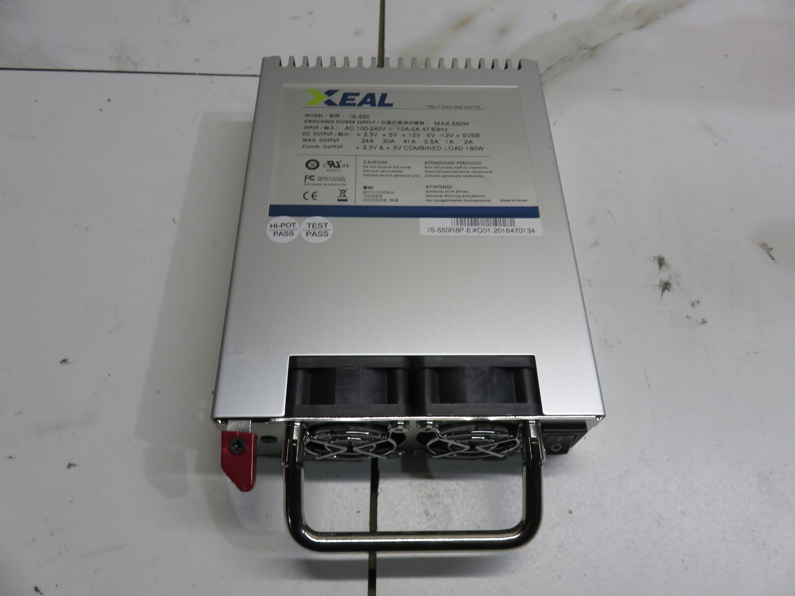 XEAL 550W IS-550 Switching PSU Redundant Server Power Supply