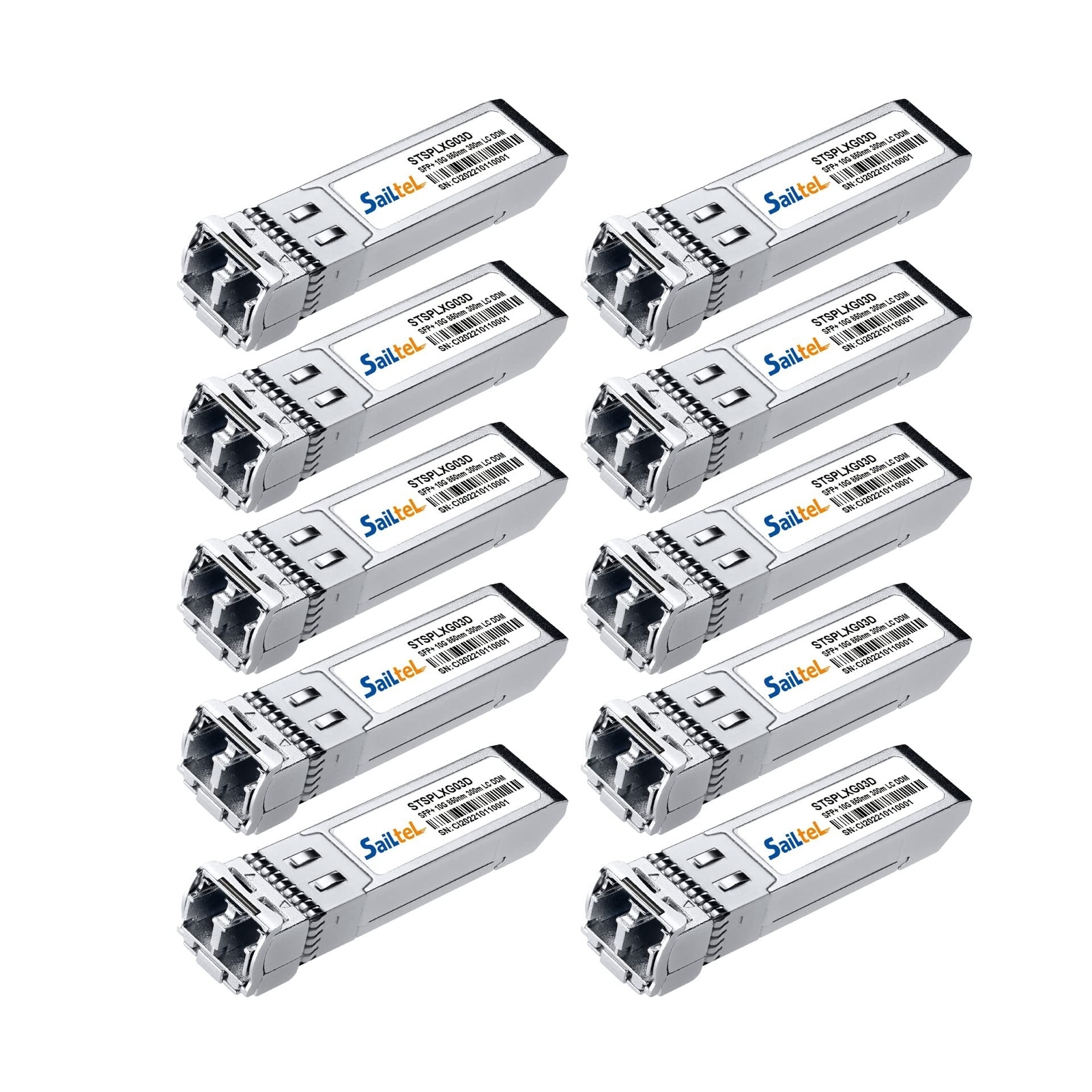 10GBase-SR SFP+ Transceiver, Gigabit Multimode SFP LC Duplex Transceiver,10G …