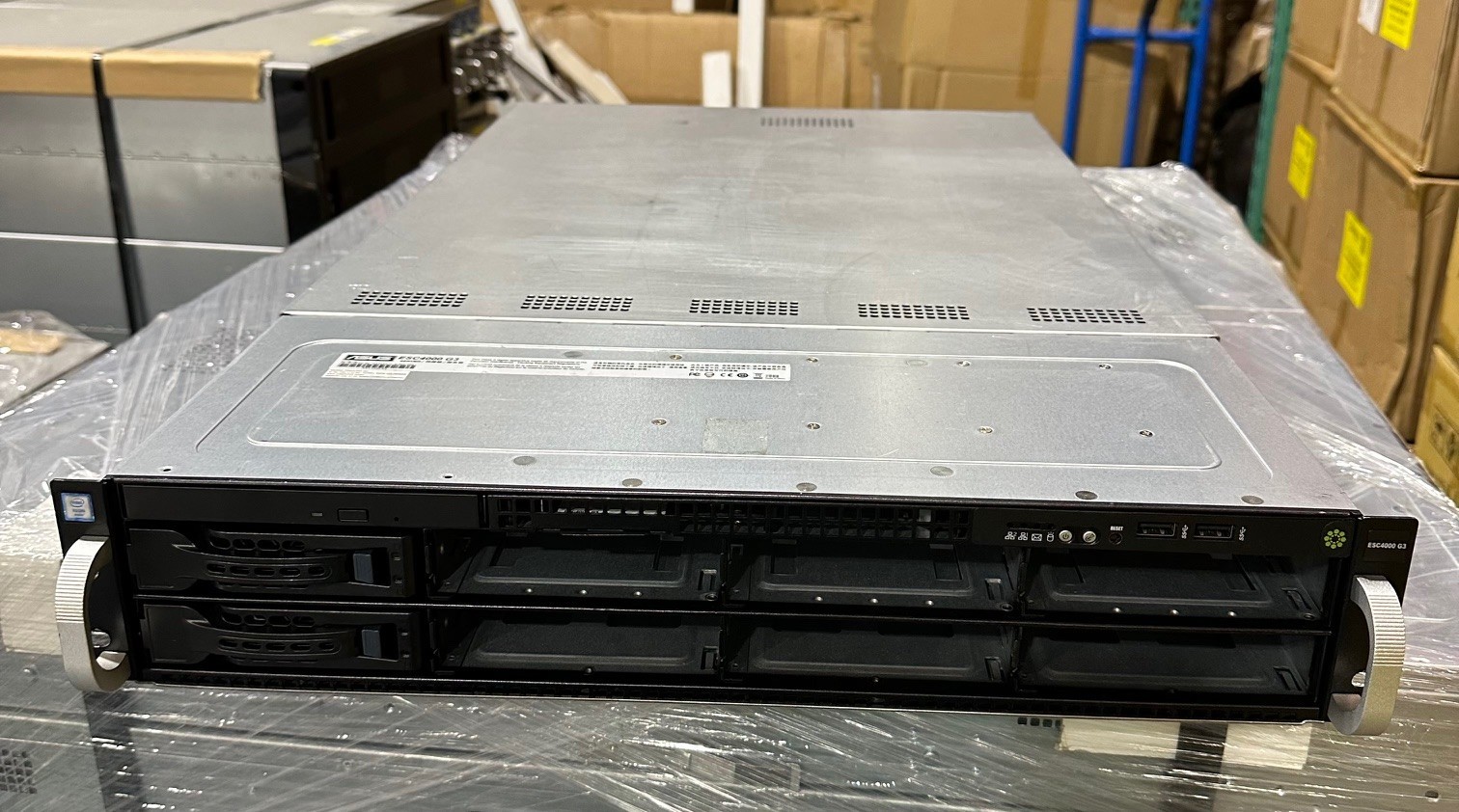 2U AI MINING SERVER 2x Xeon 36 cores 2.3Ghz 32GB DDR4  2x NVIDIA V100 GPU 2PS