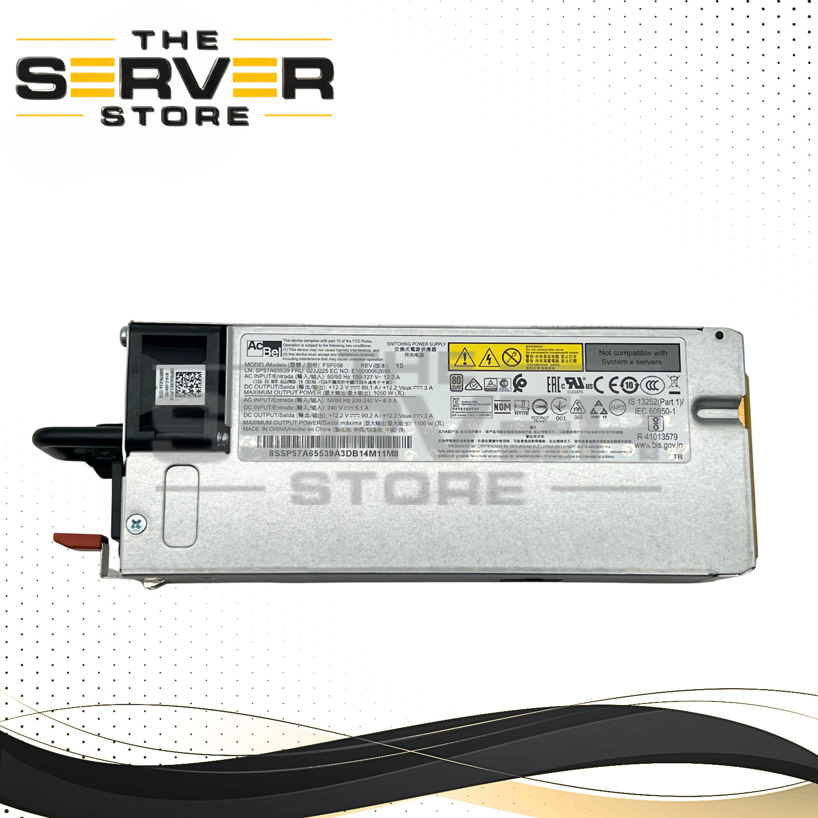 AC Bel Lenovo 1100W 80+ Platinum Server Power Supply for SR635 SR850 02JJ225