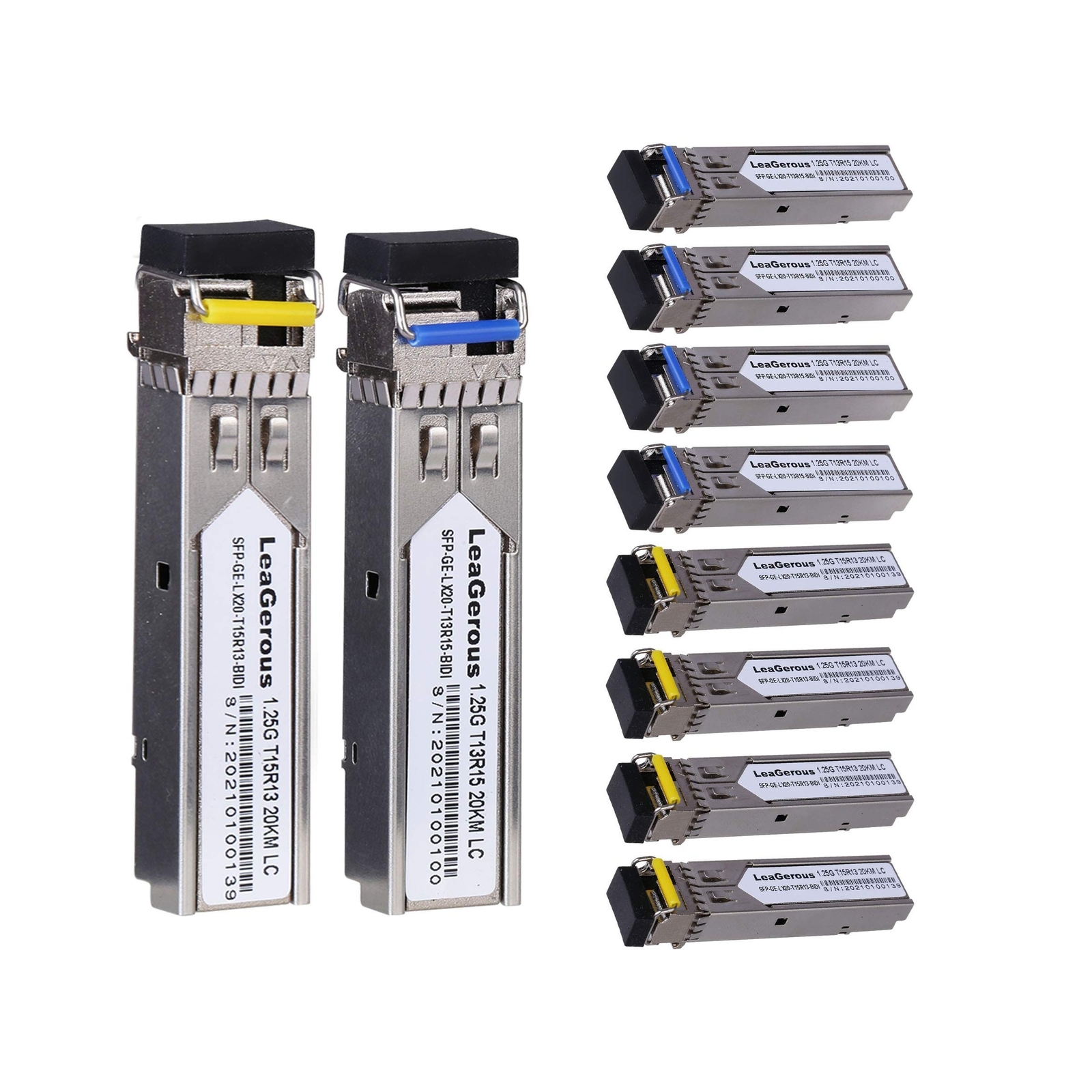 5 Pairs BIDI SFP Network Transceiver Module, 1.25 Gigabit Single Mode LC 1000…