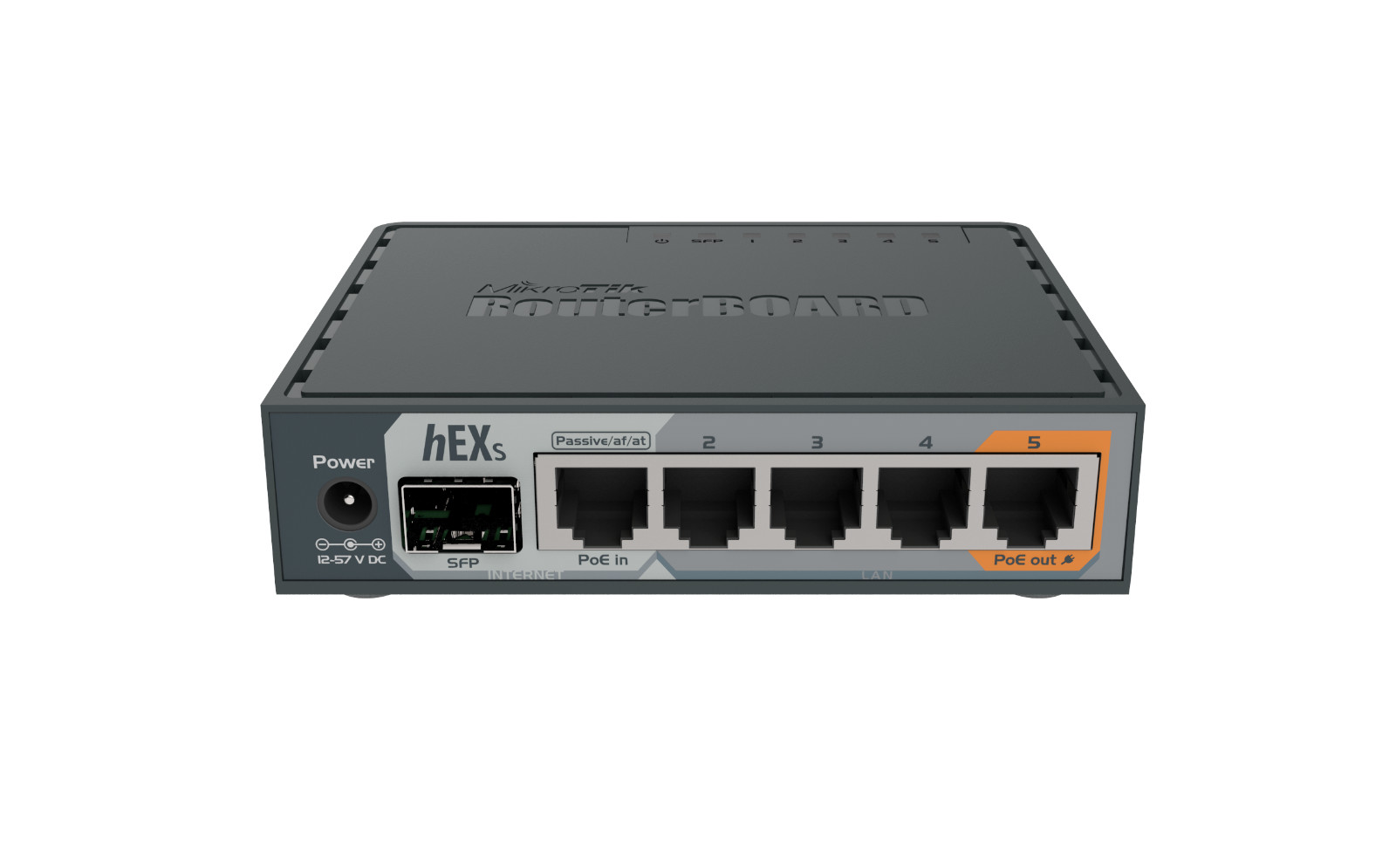 Mikrotik hEX S RB760iGS Router 5X Gigabit Ethernet, SFP, Dual Core CPU (bin4)