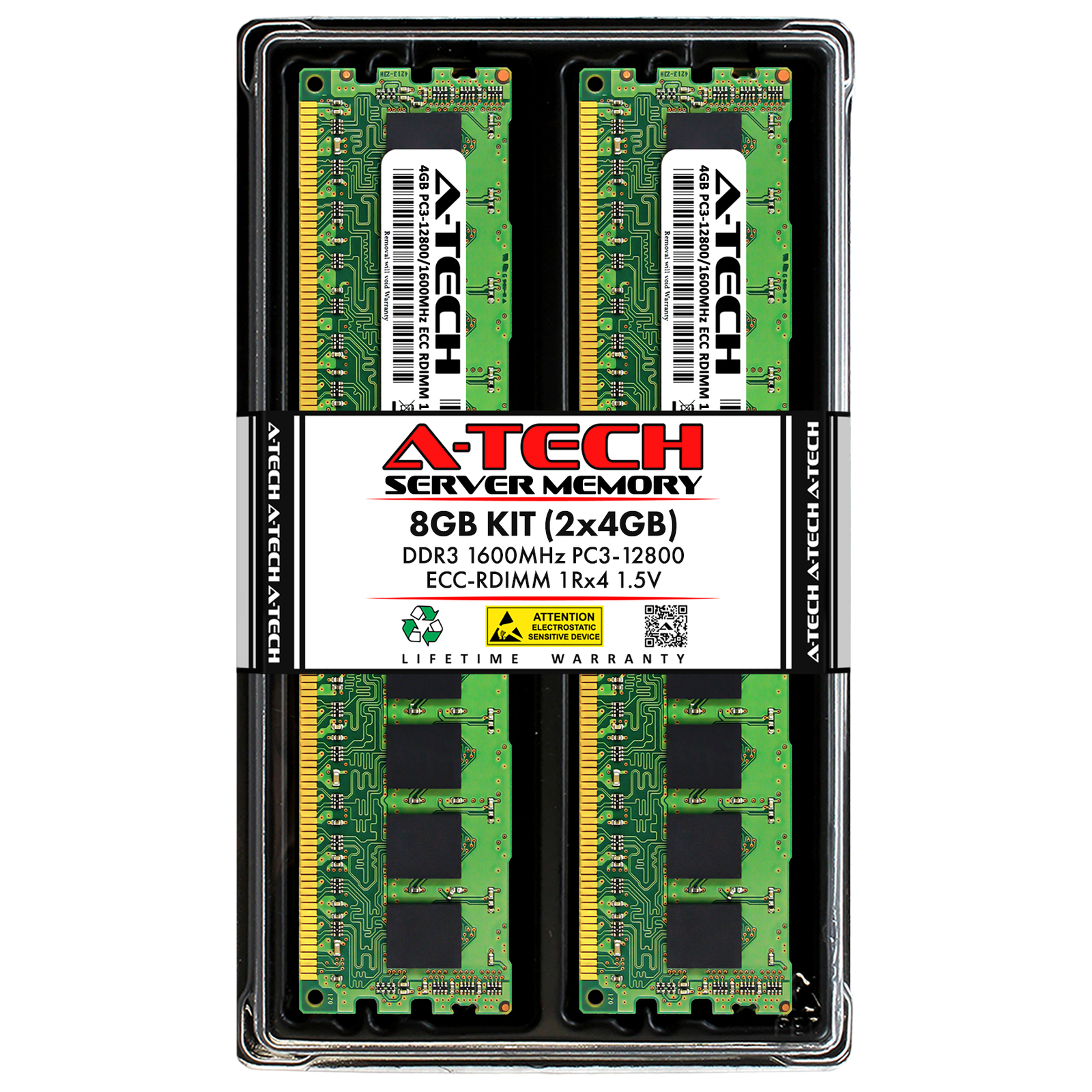 8GB 2x 4GB PC3-12800R RDIMM Dell PowerEdge R720 R420xr R715 T420 R710 Memory RAM