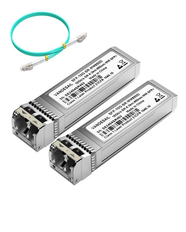 10GBase-SR SFP+ LC Transceiver 2 Pack Multimode 850nm for Ubiquiti UniFi