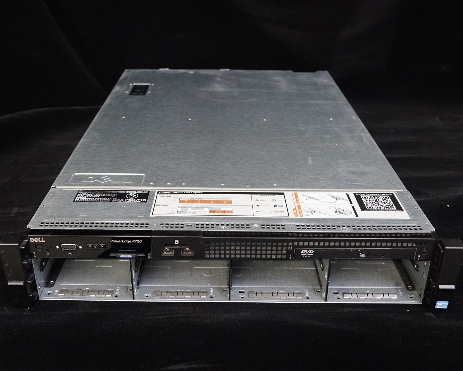 DELL POWEREDGE R720 8LFF 2x 12 CORE E5-2697V2 2.7GHz 128GB RAM H710P NO HDD