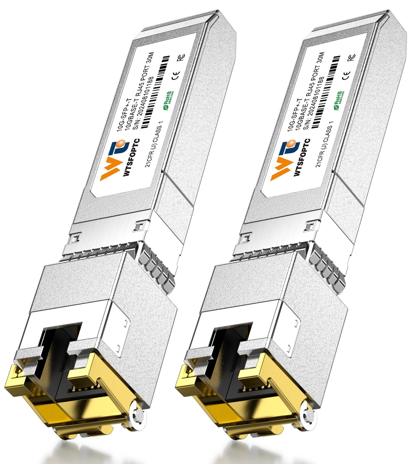 10GBase-T SFP+ to RJ-45 Transceiver | Multi-Speed Copper CAT6a Module | Up to…