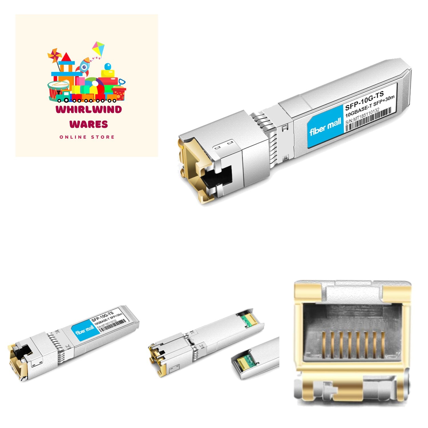 10G SFP+ to RJ45 for Ubiquiti Unifi UF-RJ45-10G Netgear Mikrotik S+RJ10 Finis…
