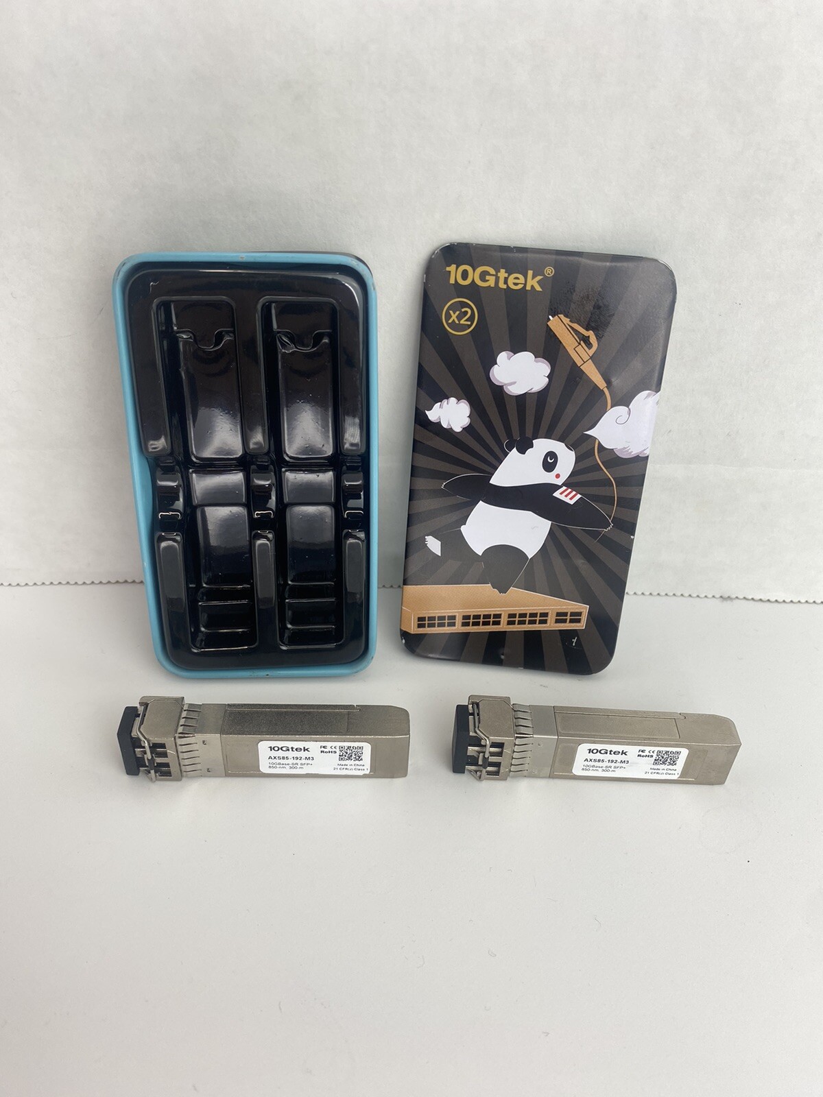 10Gtek 10GBase-SR SFP+ Transceiver 10G 850nm 300m AXS85-192-M3 (2 Pack) New CSC